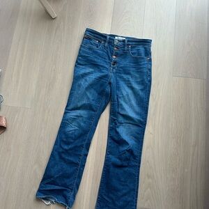 Madewell Cali Demi Boot Blue Straight Leg Jeans